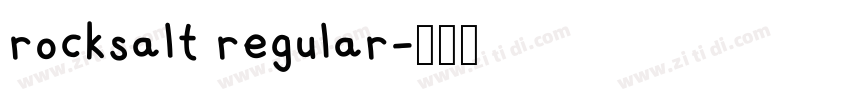 rocksalt regular字体转换